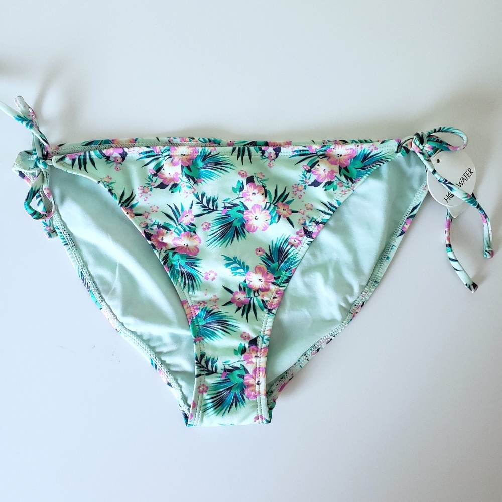 Side Tie Islander Print Bikini Bottom